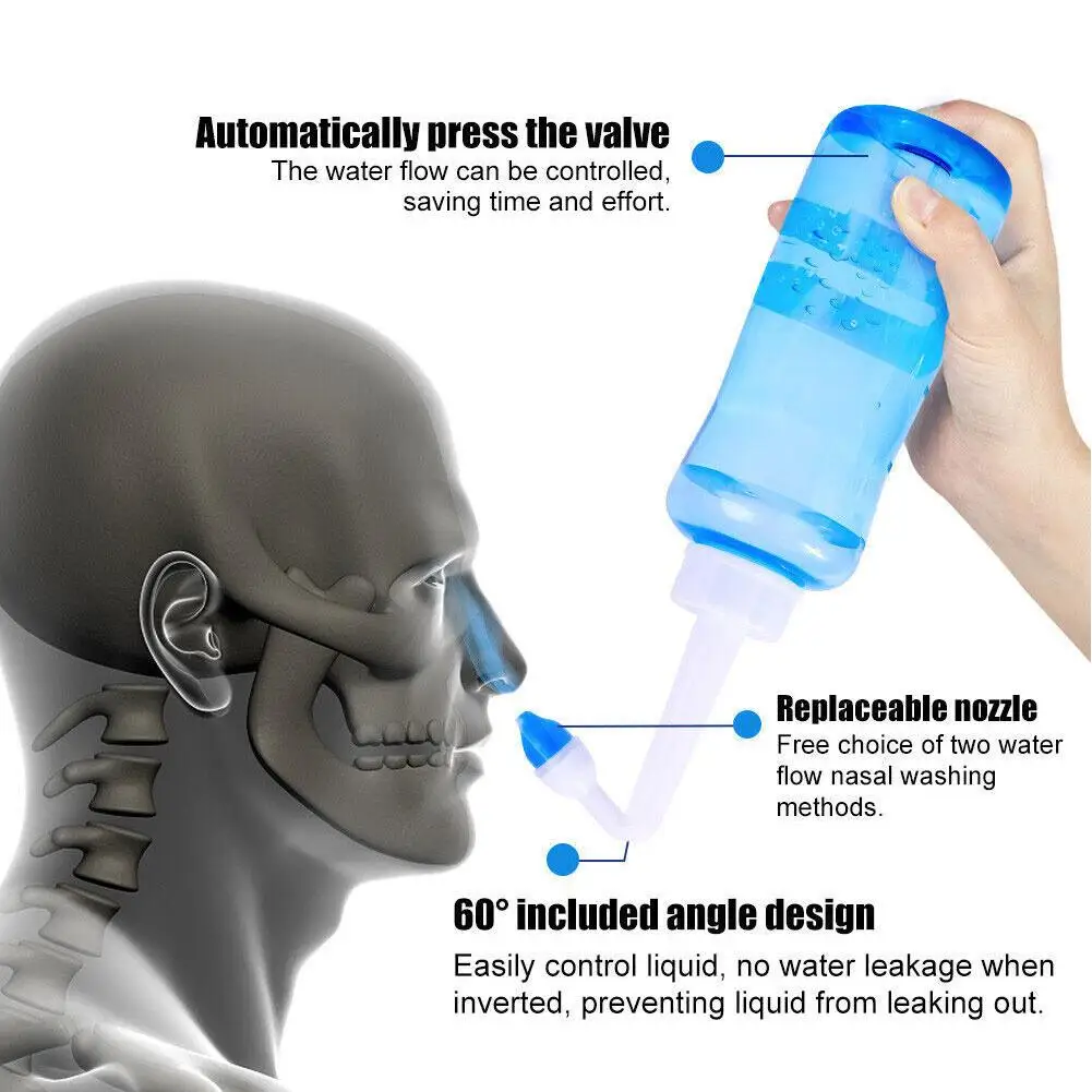 Neti Pot Nasal Rinse - 300ml limpador de lavagem de nariz