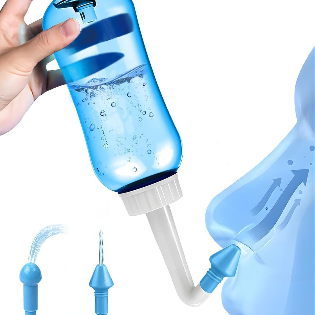 Neti Pot Nasal Rinse - Limpador nasal 300/500ml, irrigador nasal, garrafa
